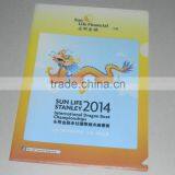 Customized Plastic PP File Folder, L Shape A4 Size Folder