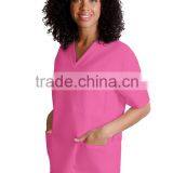Solid Fashion Scrub Tops For Women/Medical Scrub Top Nurse/V Neck Female Scrub Cotton/Polyester Tops thumbnail-2