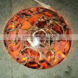 Red Agate Gemstone Wash Basin , Backlit Agate Sink