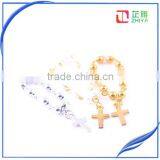 Imitation Pearl Catholic Rosary Finger Rings