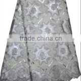 African organza lace with sequins embroidery CL8104-6silver