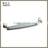 Simple China Supplier Zinc Alloy Brush Nickel Bathroom Accessories Wall Mounted Glass Shelf