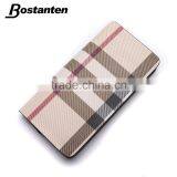 Classic Plaid Leather Wallets Clutch Hand Bag for Men Fashion thumbnail-2