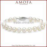 Party Fashion Pure Silver Hot Sale Pearl Charms Bracelet thumbnail-1