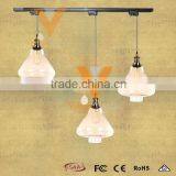 New Arrival Blown Glass Chandelier Wooden Chandelier With Track Light