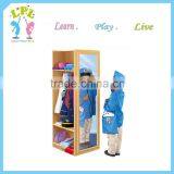 Wholesale High Quality Solid Wood Kids Furniture Small Wooden Wardrobe Closet thumbnail-2