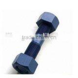 Black Double Threaded Stud Bolt And Nut Made in China thumbnail-3