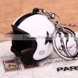 New Metal Custom Helmet Keychain Alloy Pilot Motorcycle Helmet Keychain Round Head Skull Helmet Keychain thumbnail-6