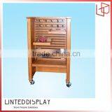 Best Selling Wood Coffee Bag Floor Display Rack