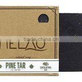 MELAO Pine Tar Soap - Mens Bar With Natural Woodsy Scent and Skin Scrub Exfoliation - Handmade With Pine, Hemp, Olive Oils thumbnail-1