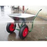 Garden Wheelbarrow With Double Pneumatic Wheels Tool Usage Wheel Barrow thumbnail-1