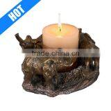 Customized Hand Painted Resin Elephant Candle Holder thumbnail-1