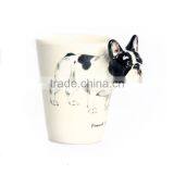 French Bulldog 3D Ceramic Mug - White & Black thumbnail-1