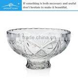 Unique Round Decorative Transparent Fruit Glass Salad Bowl thumbnail-1