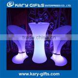Home Furniture Round Shape Pe Plastic Led Poker Dining Table Designs Set thumbnail-3