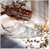 Creative Home Indoor Decoration Conch Shaped Micro Landscape Clear Hand Blown Glass Vase thumbnail-2