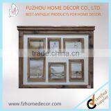 Antique Wooden Multi Photo Frame With Magnet Cork thumbnail-2