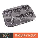 6 Cups Non-stick Carbon Steel Cupcake Cups thumbnail-1