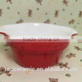 Red Stock Porcelain Ceramic Plates Dishes for Promotion thumbnail-3