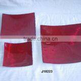 Square Cast Aluminium Bowl in Red Enamel Available in All Colours