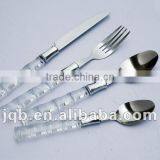 Cutlery With Plastic Handle With Machine Polishing and Low Price thumbnail-1