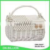 Outdoor Colorful Cheap Portable Natural Wicker Food Baskets thumbnail-2