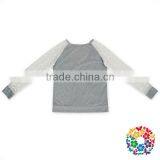 2017 Wholesale Women Lace Sleeve Grey Cotton Shirt thumbnail-3