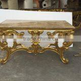 Arabic Living Room Furniture Hand-Carved Console Desk With Marble thumbnail-5