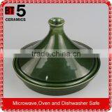 10" Dinnerware Ceramic Tagine Pot in Color Green
