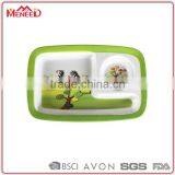 Zebra Hand-painted Children Safety Food Grade Cheap Melamine Plastic Food Compartment Tray thumbnail-1