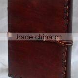 Handmade Vintage Strip Closer Side Stitch Leather Notebook thumbnail-1