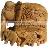 Wooden Carved Elephant Set thumbnail-1
