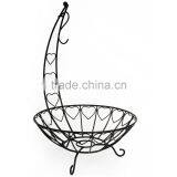 Metal Fruit Vegetable Black Wire Bowl Basket Banana Hanger Rack Stand thumbnail-1