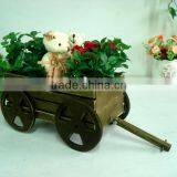 Mini Wooden Cart for Flowers and Plants thumbnail-1