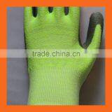 EN 388 4543 Hi VIZ Green UHMWPE Liner PU Coating Cut Resistant Gloves,Cool Breathable Garden Gloves thumbnail-5