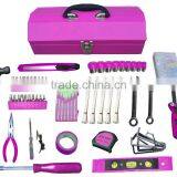 LB-313 110pcs Hand Tool Set Tool Kit in Pink Iron Metal Box