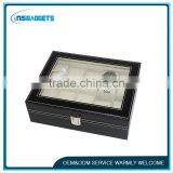 10 Grid Watch Display Storage Case Jewelry Collection Organizer Leather Box thumbnail-1