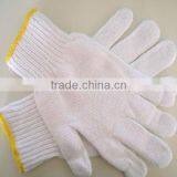 White Knitted Cotton Working Safety Gloves With Factory Price