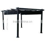 10x13 Feet Black Outdoor Metal Canopy Grape Trellis Pergola thumbnail-2