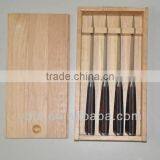 High Quality 4PCS Steak Knife Set With Rubber Wood Stored Box thumbnail-1