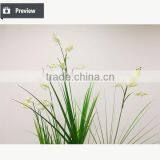 45 / 55 /65 Inch Nearly Nature Artificial Bonsai Grass Potted Scallop Grass With Orchid Flowers Fake Pots Plant thumbnail-2
