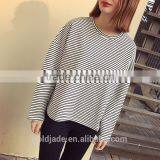 Fashion Custom Stripe Long Sleeve Women Bulk Wholesale t Shirts thumbnail-5