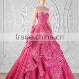 Rose Ball Gown Sleeveless Lace Petite Evening Gowns thumbnail-1