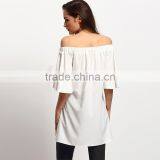 Maxnegio 2017 Ladies off Shoulder Top Women Plus Size Clothing thumbnail-3