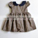 Top Quality Plaid 100% Cotton Summer Baby Girl Dress thumbnail-3