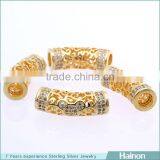 Silver Bend Pipe Charm Big Hole Fit Diy Bracelets Beads thumbnail-1