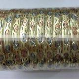 Imitation Jewelry, Gold Plated Bangles, Diamond Cut Bangle, Fashion Jewelry, Tri Color Plated Bangle thumbnail-4