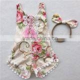 Stylish Pom Pom Tassel Newborn Baby Romper Vintage Toddler Clothes Jumpsuit thumbnail-5