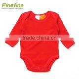 Fall Plain Long Sleeve Baby Clothes Printed White Baby Rompers thumbnail-5