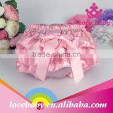 Wholesale Solid Color Baby Bloomers Fashional Satin Bloomers With Butterfly Knot thumbnail-5